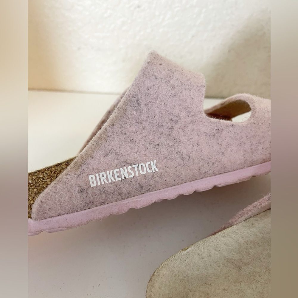 Birkenstock Arizona Rivet Wool Soft pastel Pink Sandals 8-8.5 US/ 39 EUR - Picture 11 of 17
